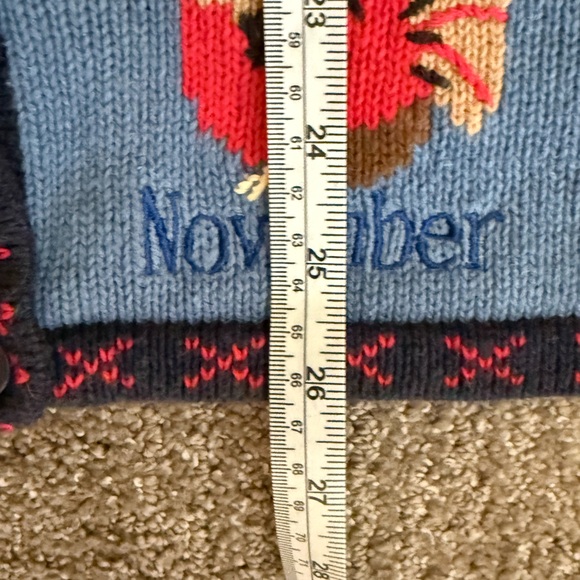 Vintage Quacker Factory Cardigan Sweater Year of Cheer Embroidered 90s Sweater - Picture 7 of 12